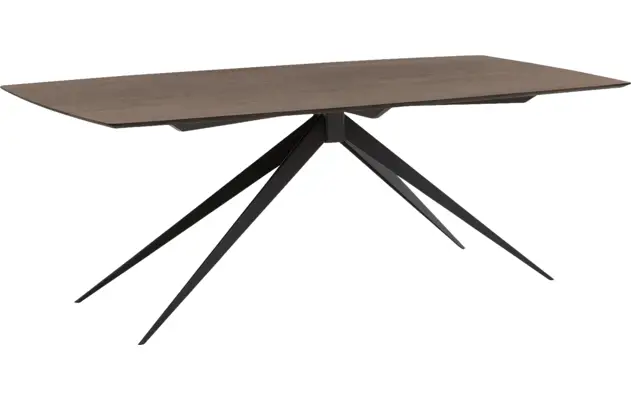 Goossens excellent eettafel uniek donker bruin eiken - 8221470-01