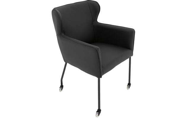 Goossens excellent eetkamerstoel leogang zwart leer - 8222214-04