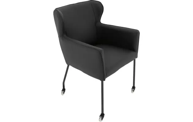 Goossens excellent eetkamerstoel leogang zwart leer - 8222214-04