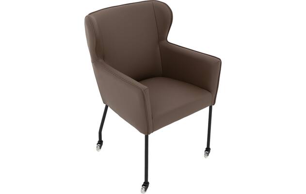 Goossens excellent eetkamerstoel leogang bruin leer - 8222216-04