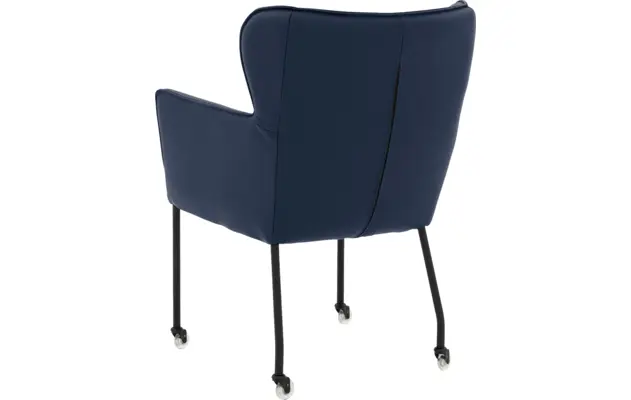 Goossens excellent eetkamerstoel leogang blauw leer - 8222218-02