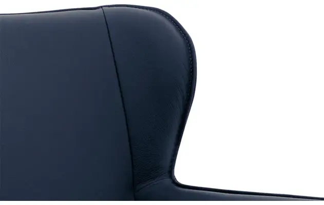 Goossens excellent eetkamerstoel leogang blauw leer - 8222218-07