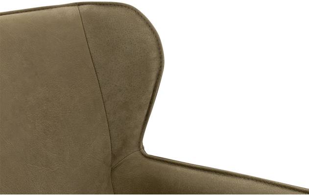 Goossens excellent eetkamerstoel leogang groen leer - 8222220-08