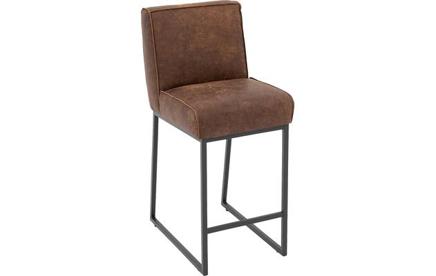 Goossens excellent barkruk tom bruin leer - 8222560-04