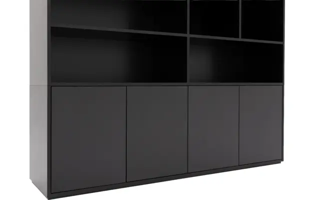 Goossens basic buffetkast madrid zwart melamine - 8222630-05