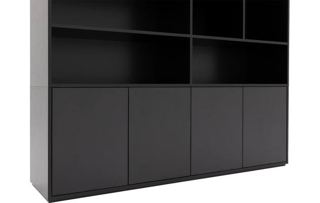 Goossens basic buffetkast madrid zwart melamine - 8223663-05