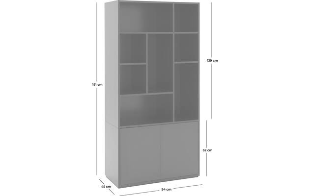 Goossens basic buffetkast madrid zwart melamine - 8226404-50