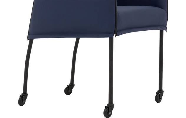 Goossens eetkamerstoel funk blauw leer - 8227236-07