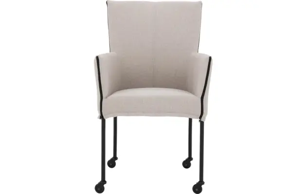 Goossens eetkamerstoel funk beige stof - 8227250-03