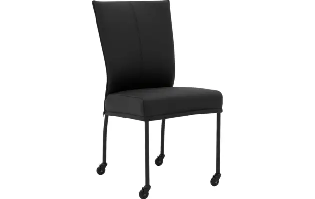 Goossens eetkamerstoel funk zwart leer - 8227256-01