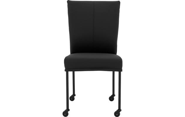 Goossens eetkamerstoel funk zwart leer - 8227256-03