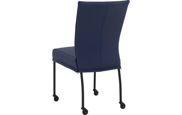 Goossens eetkamerstoel funk blauw leer - 8227257-02