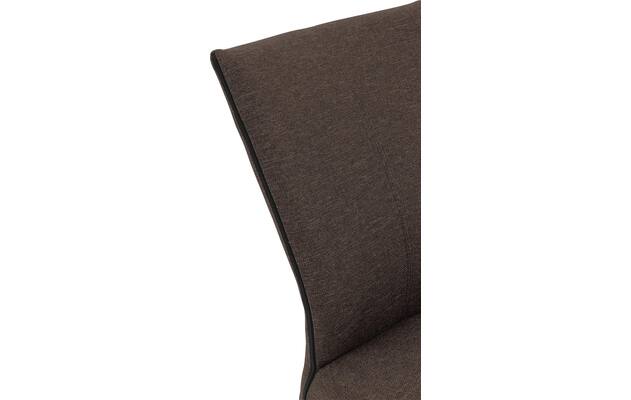 Goossens eetkamerstoel funk bruin stof - 8227272-06