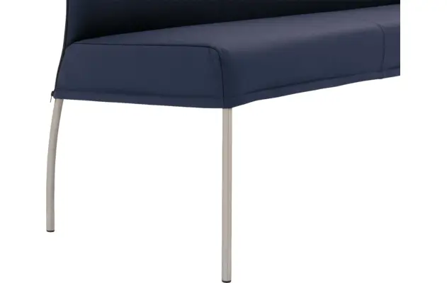 Goossens eetbank funk blauw leer - 8227343-05