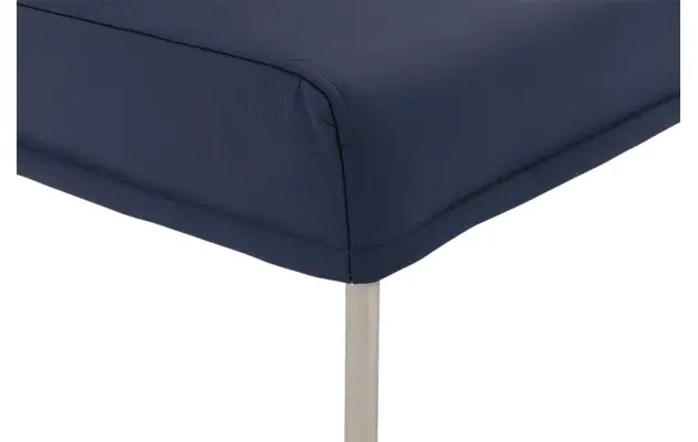 Goossens eetbank funk blauw leer - 8227343-06