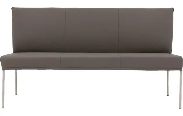 Goossens eetbank funk grijs leer - 8227344-03