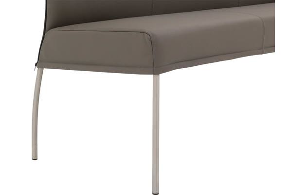 Goossens eetbank funk grijs leer - 8227344-05