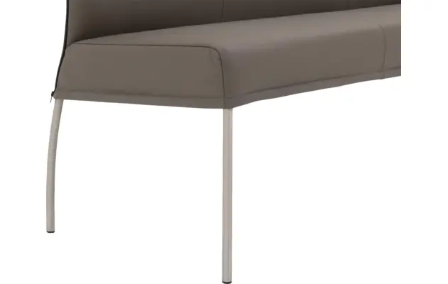 Goossens eetbank funk grijs leer - 8227344-05