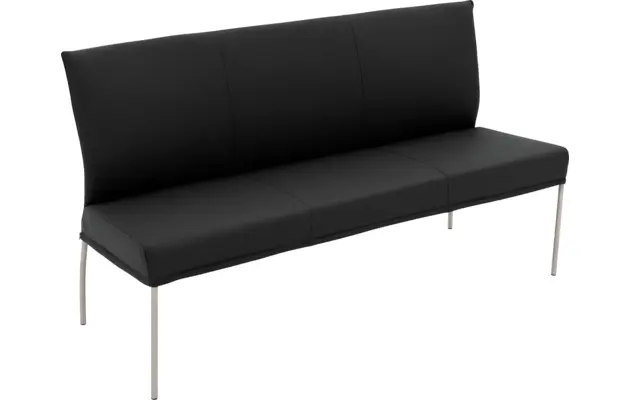 Goossens eetbank funk zwart leer - 8227345-04