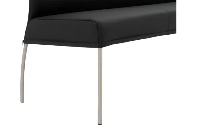 Goossens eetbank funk zwart leer - 8227345-05
