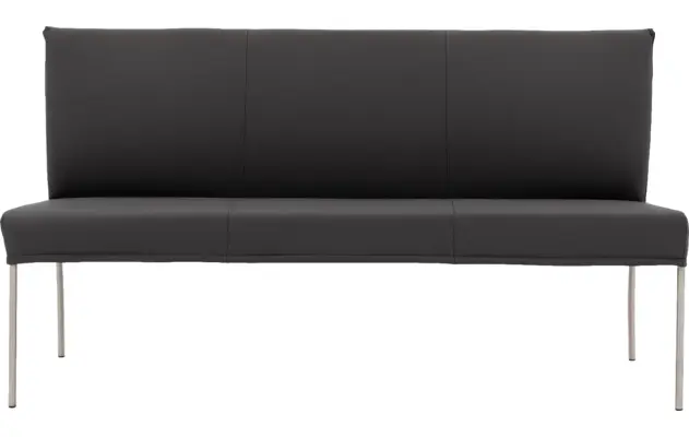 Goossens eetbank funk grijs leer - 8227347-03