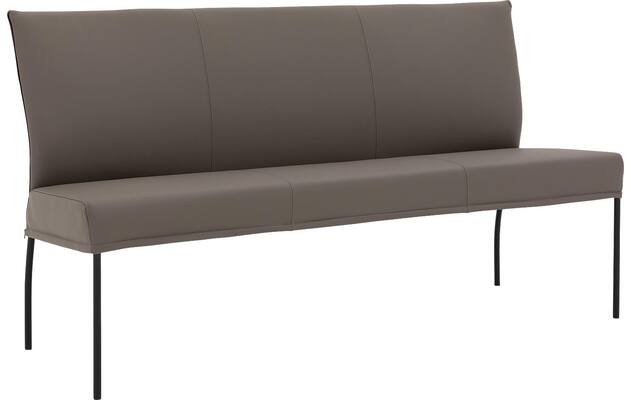 Goossens eetbank funk grijs leer - 8227365-01