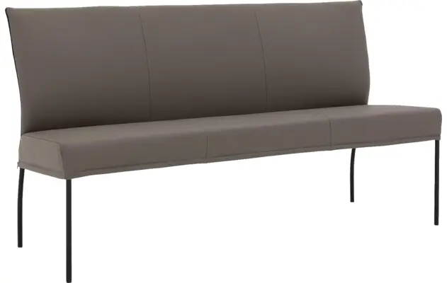 Goossens eetbank funk grijs leer - 8227365-01