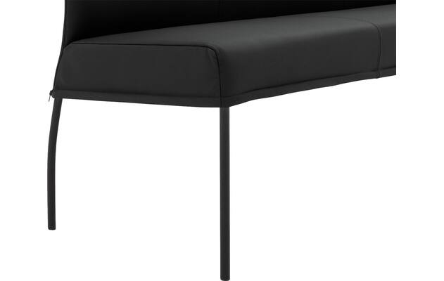 Goossens eetbank funk zwart leer - 8227366-05