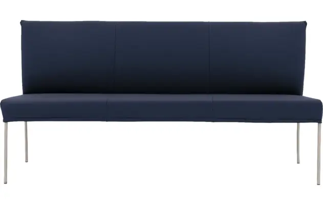 Goossens eetbank funk blauw leer - 8227395-03