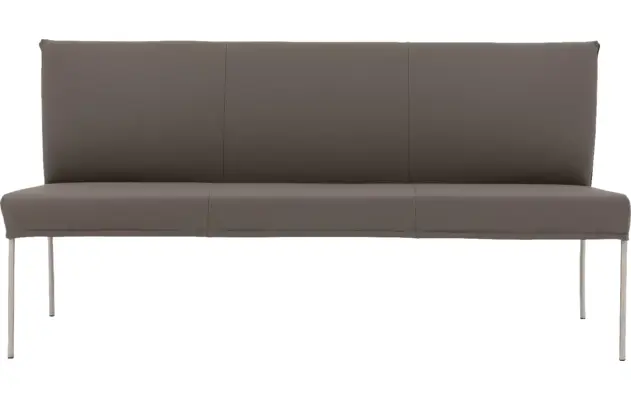 Goossens eetbank funk grijs leer - 8227396-03