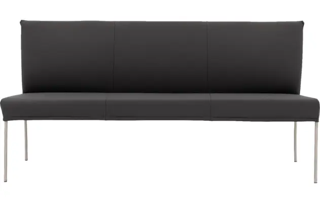 Goossens eetbank funk grijs leer - 8227398-03