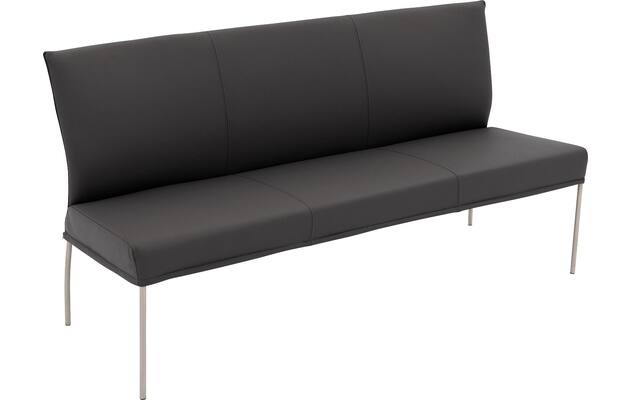 Goossens eetbank funk grijs leer - 8227398-04