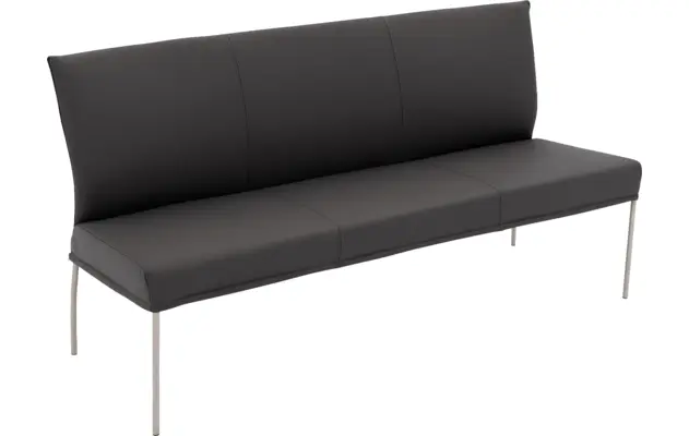 Goossens eetbank funk grijs leer - 8227398-04