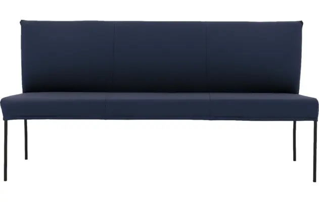Goossens eetbank funk blauw leer - 8227416-03