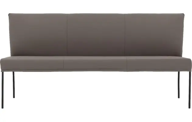 Goossens eetbank funk grijs leer - 8227417-03