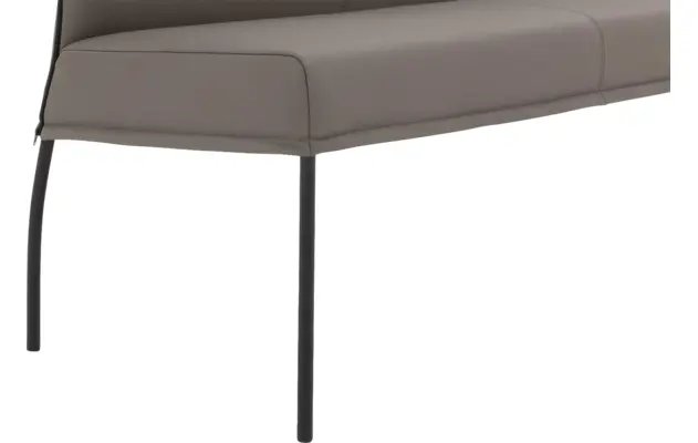Goossens eetbank funk grijs leer - 8227417-05