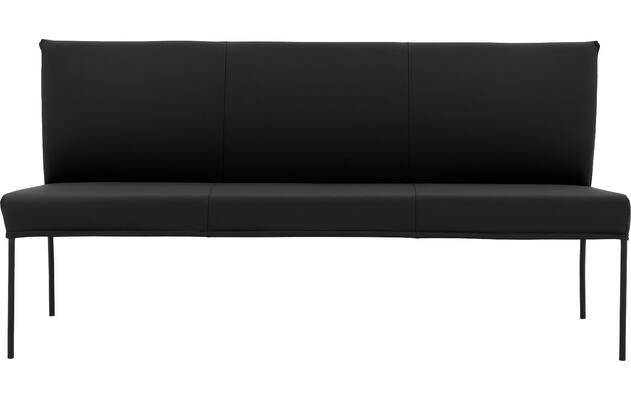 Goossens eetbank funk zwart leer - 8227418-03