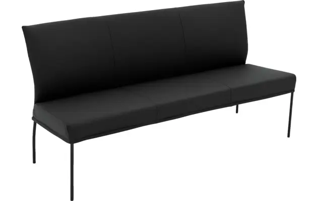 Goossens eetbank funk zwart leer - 8227418-04