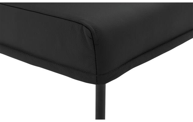 Goossens eetbank funk zwart leer - 8227418-06