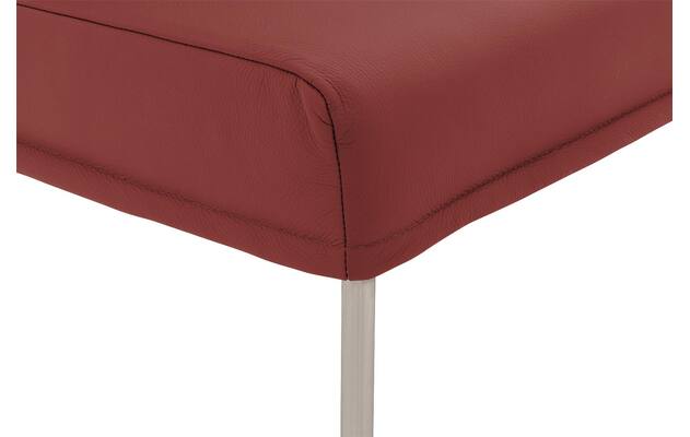 Goossens eetbank funk rood leer - 8227436-06