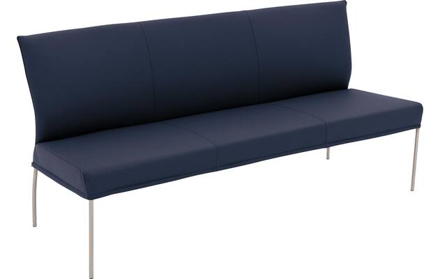 Goossens eetbank funk blauw leer - 8227437-04