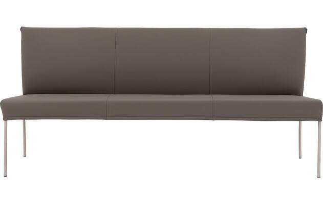 Goossens eetbank funk grijs leer - 8227438-03