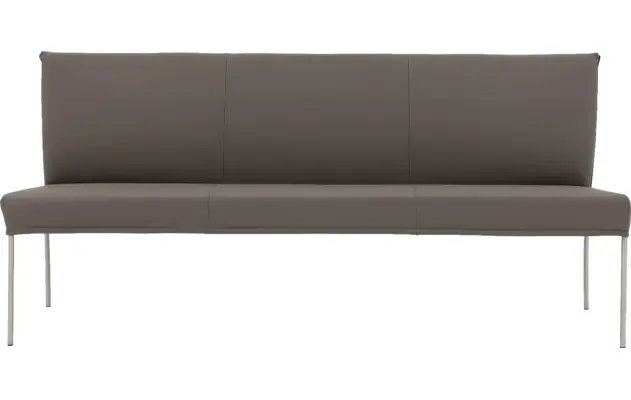 Goossens eetbank funk grijs leer - 8227438-03