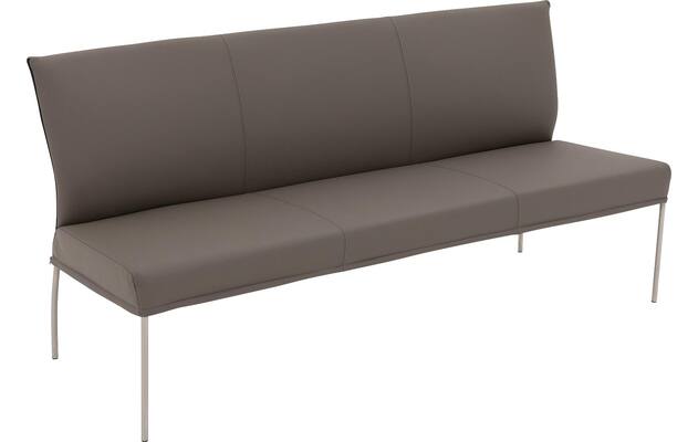 Goossens eetbank funk grijs leer - 8227438-04