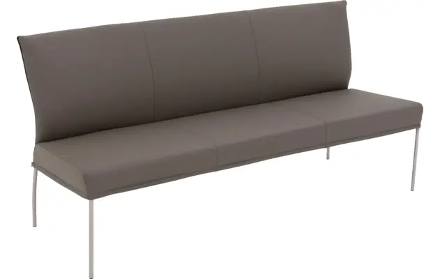 Goossens eetbank funk grijs leer - 8227438-04