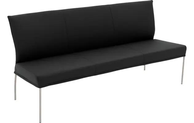 Goossens eetbank funk zwart leer - 8227439-04