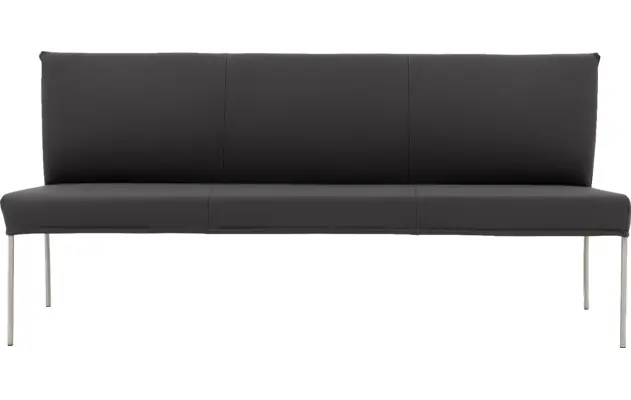 Goossens eetbank funk grijs leer - 8227440-03