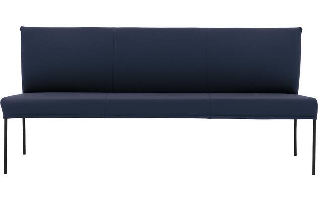 Goossens eetbank funk blauw leer - 8227458-03