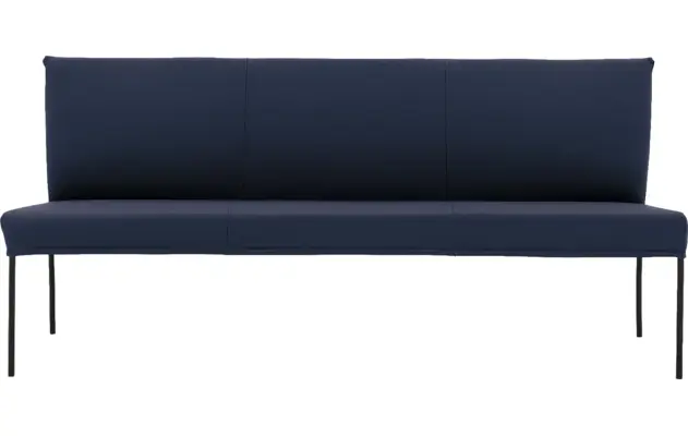 Goossens eetbank funk blauw leer - 8227458-03