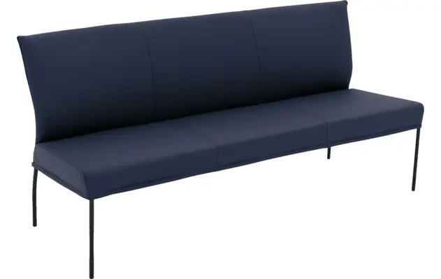 Goossens eetbank funk blauw leer - 8227458-04